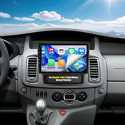 Autorradio OiLiehu 2G+64G Android 13 para Renault Trafic 2, Opel Vivaro A, Nissan Primastar 2006-2014 con CarPlay y Android Auto inalámbricos, pantalla táctil de 10,1", GPS, WiFi, Bluetooth, FM/RDS, ecualizador, mandos al volante y cámara.
