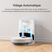 Robot aspirador y fregasuelos Dreame D10 Plus con autovaciado de polvo, navegación LiDAR con detección de obstáculos, succión de 4000 Pa para alfombras y pelo de mascotas, batería de 170 min, WiFi/App/Alexa