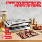 Tefal Optigrill 4 en 1 XL, parrilla inteligente, funciones de barbacoa, horno y comida completa, 9 programas, modo manual, apertura de 180°, XL para 8 personas, GC784D10