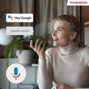 THOMSON Smart TV QLED 65 pulgadas (164 cm) Android, Google Assistant, Wi-Fi, Dolby Digital, Bluetooth, triple sintonizador (cable/satélite/antena), HDMI, CI+, panel A+ – 65QA2S13