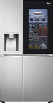Frigorífico Side by Side LG GSGV81PYLL, Clase E, 635 L, Instaview, frigorífico con congelador, dispensador de hielo, hielo picado y agua, Total NoFrost, compresor Smart Inverter, Wi-Fi