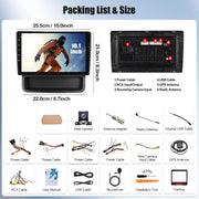 Autorradio OiLiehu 2G+64G Android 13 para Renault Trafic 2, Opel Vivaro A, Nissan Primastar 2006-2014 con CarPlay y Android Auto inalámbricos, pantalla táctil de 10,1", GPS, WiFi, Bluetooth, FM/RDS, ecualizador, mandos al volante y cámara.