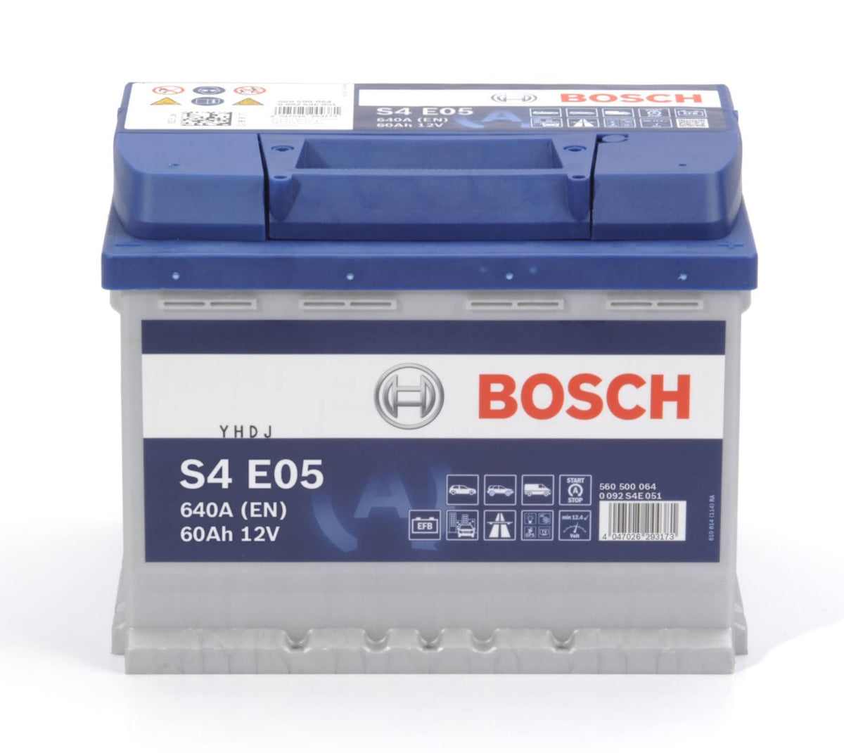 Batería BOSCH S4E051 12V 60Ah 640A 0 092 S4E 051