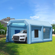 VEVOR Cabina de Pintura Inflable de 6,4x4,1x3 m, Tienda de Pintura Inflable para Automóviles con Soplador Potente de 1100 W y Sistema de Filtración, Estación de Trabajo para Pintura en Taller de Garaje