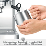 Cafetera Sage Barista Express con molinillo y espumador de leche, molienda automática, espuma de leche, negro