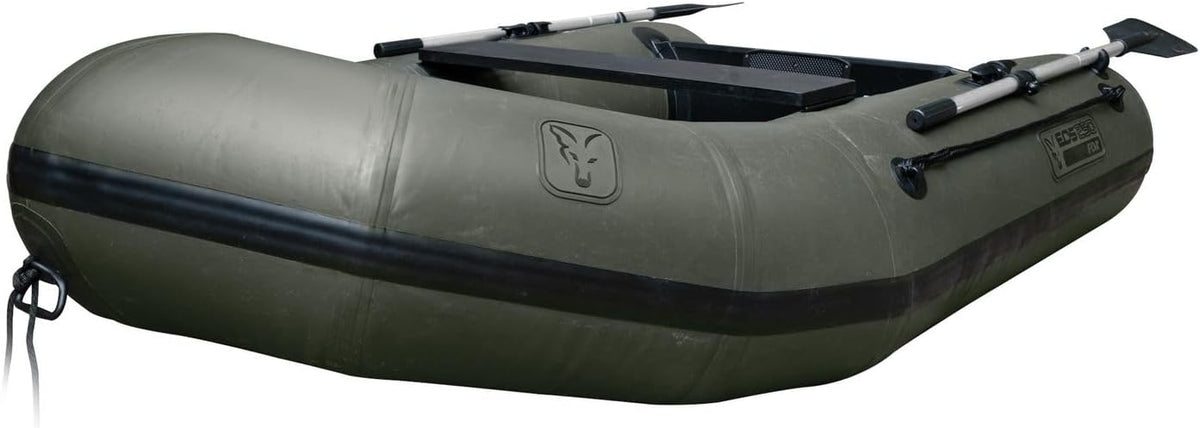 Bote inflable Fox EOS 250 verde de 2,50 m, embarcación neumática para pesca de carpas y siluros, bote de pesca, bote para carpas, bote para el despliegue de aparejos
