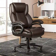 Silla de oficina ejecutiva Bossin para personas grandes y altas, silla ergonómica de 500 libras con soporte lumbar ajustable, respaldo alto y piel sintética para computadora