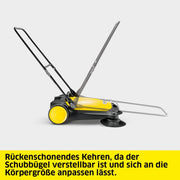 Barredora Kärcher S 4 Twin 2 en 1, amarillo/negro | Rendimiento de superficie máx.: 2400 m²/h, 2 cepillos laterales, depósito de suciedad: 20 l, ancho útil: 680 mm