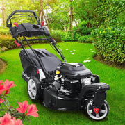 Cortacésped de gasolina BRAST® Trike con tracción | 5,2kW (7CV) | 53cm de ancho de corte | muchos modelos | TÜV | motor OHV de 4 tiempos | 30-80mm de altura de corte | 60L de saco de recogida | carcasa de acero | velocidad