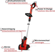 Cepillo de superficies a batería Einhell PICOBELLA 18/215 Power X-Change (18 V, multifuncional, conexión de manguera de jardín integrada, incl. cepillo MEDIUM, sin batería)