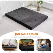 Sofá cama plegable de espuma viscoelástica de 39x75, colchón con 6 botones decorativos