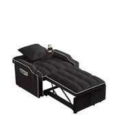 Sillón sofá convertible 3 en 1, sofá cama individual con respaldo ajustable, soporte para teléfono, USB y tipo C - ModernLuxe