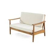 Set de conversación para exteriores de 4 plazas de madera de acacia Willowbrook de Christopher Knight Home
