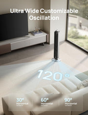 Ventilador de torre inteligente Dreo 25 dB más silencioso con control por voz, ventilador WiFi para Alexa, control por APP, ventilador de pie oscilante de 120°, 12 velocidades, 4 modos, temporizador de 12 horas, Pilot Max S