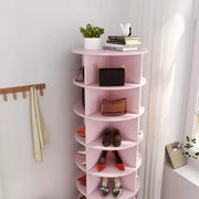 Zapatero giratorio Bellemave, torre de zapatos giratoria 360, capacidad para más de 28 pares de zapatos, rosa