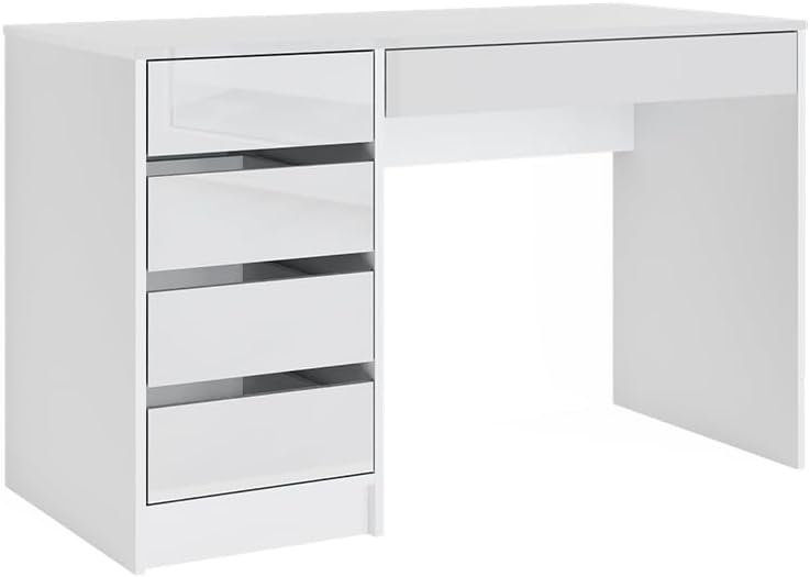 Tocador Vicco Sherry, blanco de alto brillo, 120 cm sin espejo