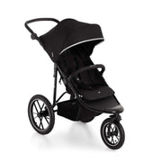 Cochecito Kinderkraft HELSI 2 hasta 27 kg, cochecito desde el nacimiento, cochecito deportivo con grandes ruedas neumáticas, función de reclinado, manillar ajustable, plegable, cesta inferior, negro