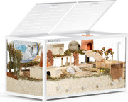 Jaula para hámster BUCATSTATE 3.0: Jaula de metal para ratas y animales pequeños, grande, apilable y de fácil montaje, 120L x 60An x 62Al cm, para roedores, ratones y hámsteres enanos (0,72 m², blanca)