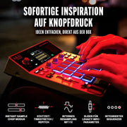 Muestreador MPC, sampler, secuenciador, procesador de efectos MPCSAMPLE con batería, USB-C, altavoz, micrófono y 16 pads