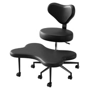 Silla de oficina ergonómica con diseño cruzado Pinmoco, silla de meditación con altura ajustable, giro de 360°, soporte lumbar, silla de trabajo y de oficina, silla para TDAH
