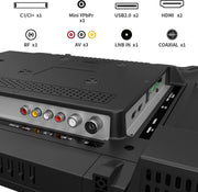 Televisor RCA de 32 pulgadas (80 cm) LED HD sin funciones inteligentes, con triple sintonizador (DVB-T/T2-C-S/S2), HDMI, VGA, reproductor multimedia USB, CI+ y modo hotel