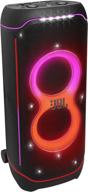 JBL Partybox Stage 120 en negro: altavoz Bluetooth portátil con sonido JBL Pro, espectáculo de luces, refuerzo de sonido con IA y asa telescópica: 12 h de autonomía