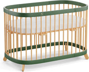 Cuna 7 en 1 tweeto®: cuna de madera evolutiva | cuna de colecho y cuna de barrotes de altura regulable | convertible en cama infantil y parque de juegos (haya natural)