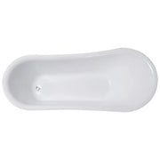 Bañera Lykke con patas Nordic Deluxe 1700x750x730mm, blanca