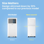 Aire acondicionado portátil Comfee Easy Cool 2.0, 7000 BTU 2,0kW, refrigeración, ventilación y deshumidificación, tamaño de habitación hasta 68m³ (25㎡), control por APP/Alexa/Google Home/IFTTT, aire acondicionado móvil con manguera de escape