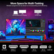 Monitor gaming curvo ultrawide Gawfolk de 34 pulgadas 165Hz UWQHD 3440x1440 1500R VA, altura ajustable, DP, HDMI, VESA 75x75