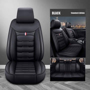VERED Juego de fundas de asiento para coche para MG ZS MG4 MG5 ZS EV 2022 2023 2024 2025, 5 plazas, piel sintética, protector impermeable para asientos delanteros y traseros, accesorio, B-Negro