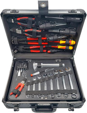 KS Tools 922.0731 Juego de herramientas completo de 131 piezas, maletín de herramientas con destornilladores, vasos y accesorios, caja de herramientas profesional con garantía de por vida