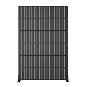 Divisor de ambientes rectangular de 72 pulgadas, panel de privacidad con marco galvanizado, valla de jardín para patio, negro