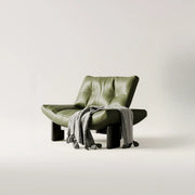 Sillón decorativo de chenilla sin brazos, tapizado, negro contemporáneo