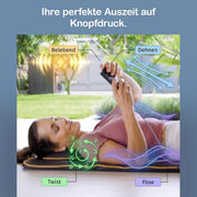 Esterilla de masaje eléctrica con estiramiento para cuerpo completo, función de calor, cámaras de aire AirFlow y 4 programas de masaje para hombros, espalda y cuello
