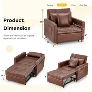 Sillón cama ajustable, convertible 3 en 1, varios colores, para 1 persona