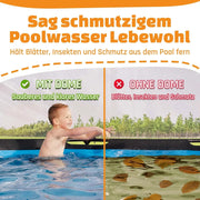 Cubierta para piscinas redondas de 12 pies/360 cm 30.80.12.70 PE Cobertor de piscina Ø366 cm cubierta transparente con construcción robusta