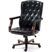 Silla de oficina ejecutiva con diseño de respaldo alado y giro para oficina en casa