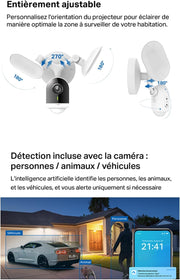 Cámara de vigilancia exterior WiFi 2K 4MP Tapo C720 con focos LED de 2800 lúmenes, detecciones IA inteligentes, MicroSD hasta 512 GB, IP65, solo cableada