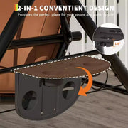 Columpio de porche para exteriores Coolmee de 3 plazas, silla columpio para patio 2 en 1 con cojines extraíbles gruesos y estructura de acero resistente a la intemperie para patio trasero y jardín