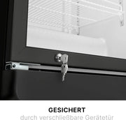 Frigorífico Bomann con puerta de cristal | Nevera para bebidas con cerradura | 6 estantes ajustables en altura | 30 kg por estante | 347 litros | Frigorífico grande | Nevera para botellas con luz LED | KSG 7351 negro
