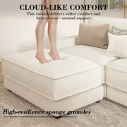 Sofá seccional modular extra grande Dyonery 158, tela de CHENILLE con asiento profundo, montaje sin herramientas
