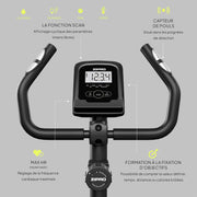 Bicicleta estática para adultos ZIPRO con resistencia magnética de 8 niveles, pantalla LCD, soporte para teléfono y sillín ajustable, bicicleta estática para entrenamiento cardiovascular, bicicletas deportivas portátiles (One S)