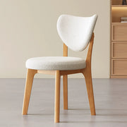 Silla de comedor sin brazos estilo wingback de piel sintética moderna