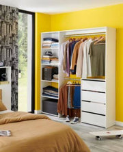 Kit de vestidor abierto blanco Karisma 1 columna An. 181,5 x Al. 200,4 x Prof. 39,95 cm