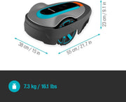 Robot cortacésped Gardena SILENO minimo 250 m²: cortacésped inteligente con conectividad óptima, programable mediante la aplicación Gardena Bluetooth, versión alemana (15201-20)