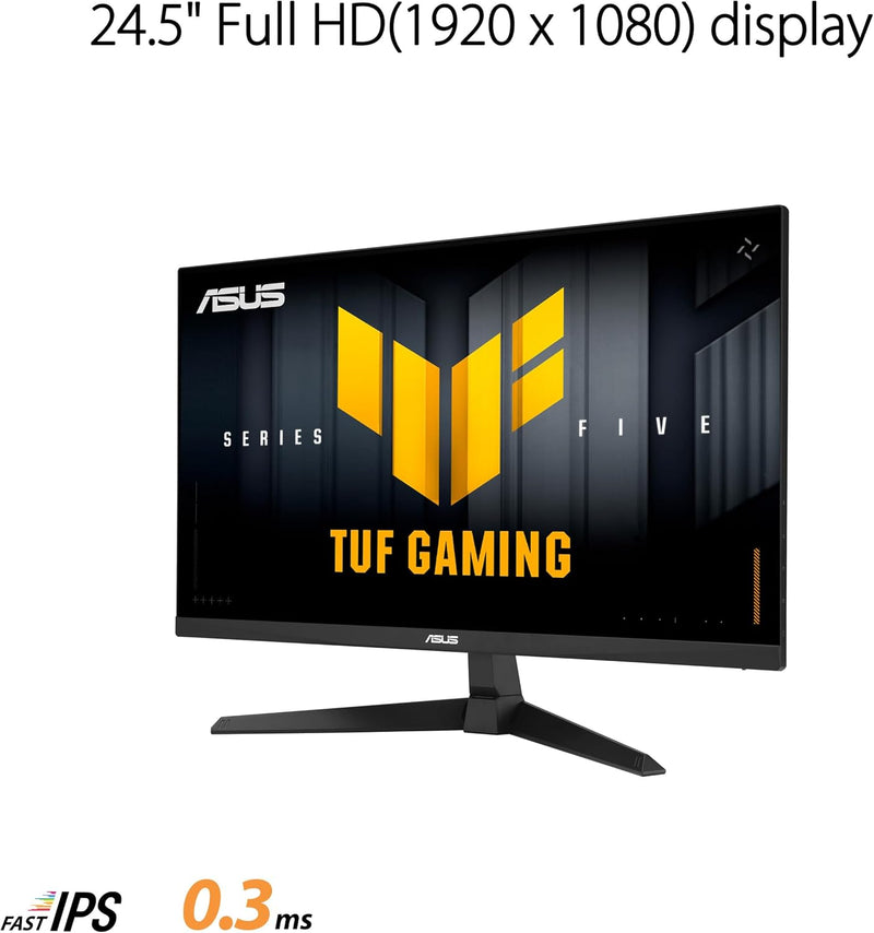 ASUS TUF Gaming VG259Q5A Monitor Full HD 25" 200 Hz, 0,3 ms GtG, G-Sync, FreeSync, Adaptive Sync, ELMB, GameFast Input - Panel Fast-IPS, 16:9, 1920 x 1080, DisplayPort, HDMI, Altavoz