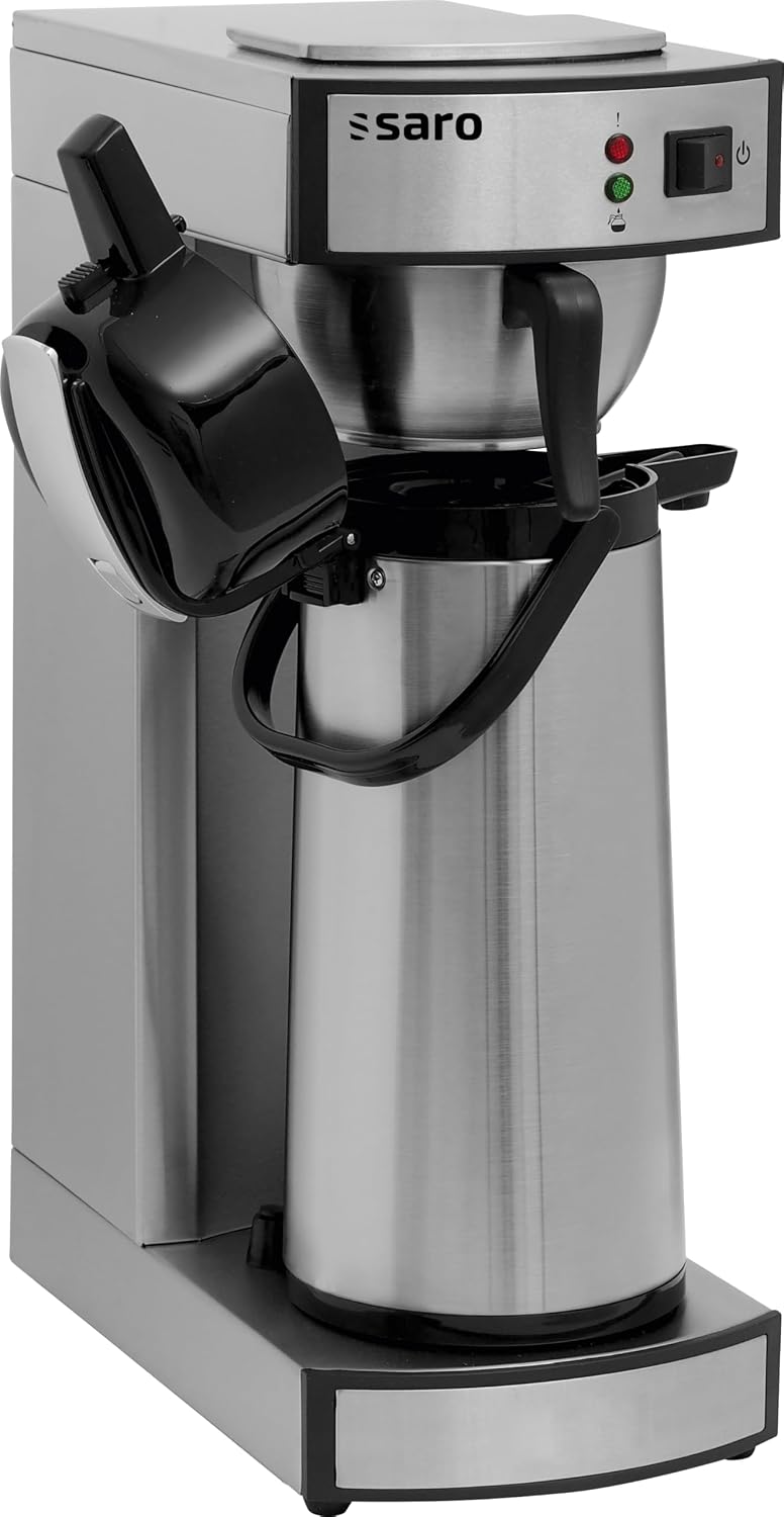 Cafetera Saro incl. jarra termo de acero inoxidable con bomba – 2,2 L – tiempo de preparación aprox. 5–6 min – protección contra funcionamiento en seco – 2,069 kW – modelo THERMO 24