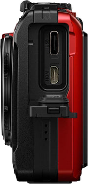 OM SYSTEM Tough TG-7 Rojo, 12 MP, resistente al agua, a prueba de golpes, modos de disparo macro y subacuático, vídeo 4K, zoom gran angular 4X (sucesor de la Olympus TG-6)