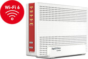 FRITZ!Box 6690 Cable | Router para conexión por cable (módem de cable DOCSIS 3.1, Wi-Fi 6 4x4 (WLAN AX) con 4800 Mbps (5 GHz) + 1200 Mbps (2,4 GHz), 1 puerto LAN de 2,5 gigabits, USB 3.0, DECT)